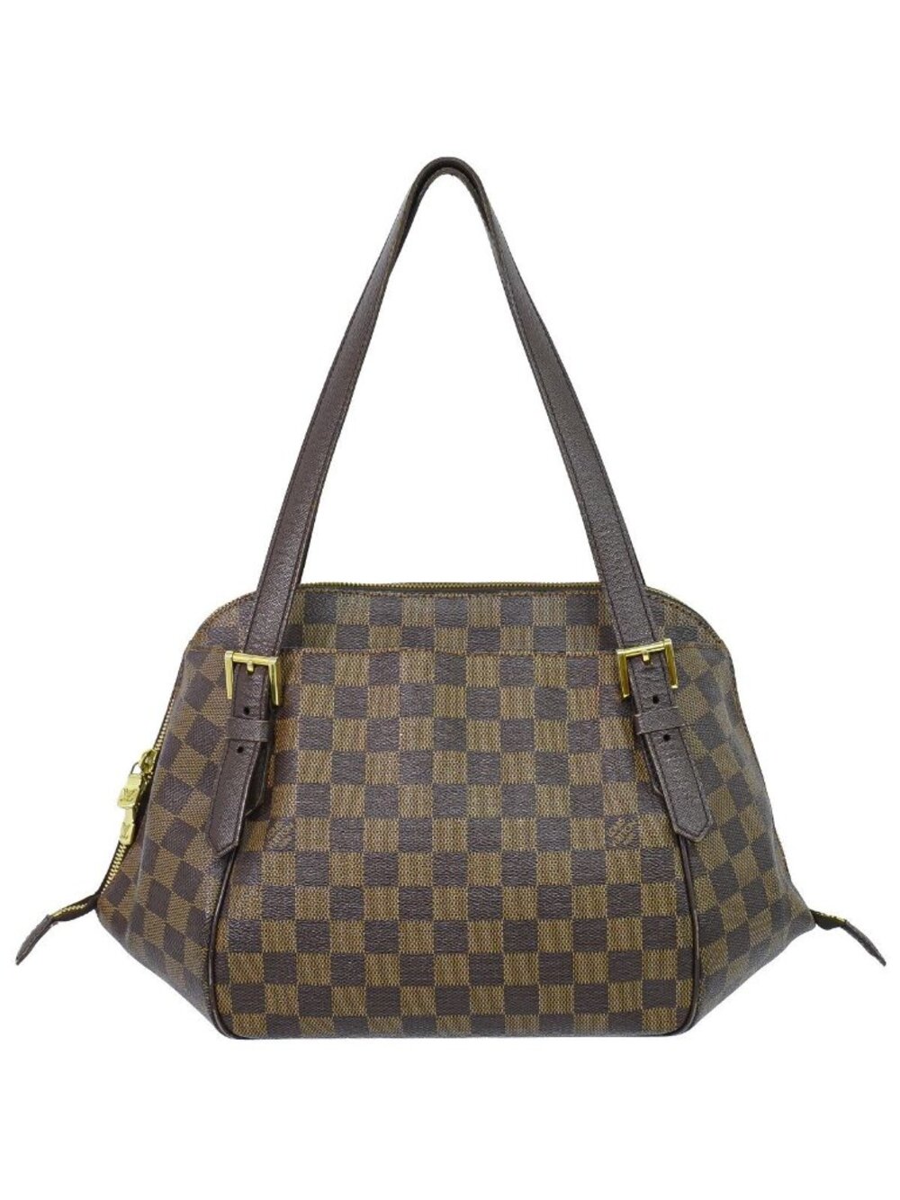 Louis Vuitton LV Belem MM Damier Ebene Shoulder Bag Brown